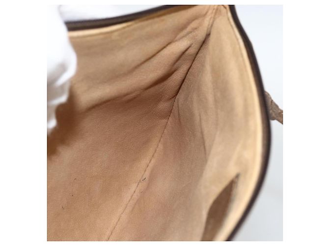Borsa Sherry Line GG Supreme Web di GUCCI in PVC beige e oro 39 02 026 Auth ka3770 D'oro - vista 20
