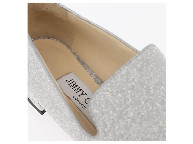 Pumps in pelle Jimmy Choo 34 1/2 Argento Auth 174629A - vista 15