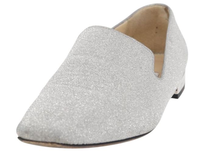Pumps in pelle Jimmy Choo 34 1/2 Argento Auth 174629A - vista 18