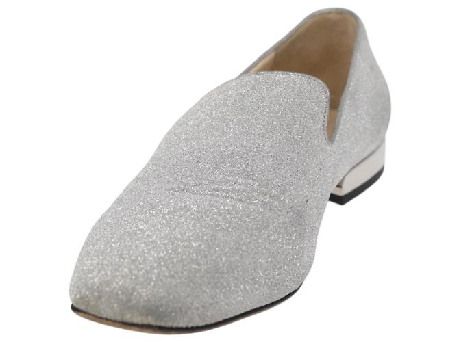 Pumps in pelle Jimmy Choo 34 1/2 Argento Auth 174629A - vista 2