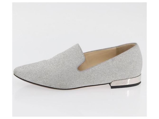 Pumps in pelle Jimmy Choo 34 1/2 Argento Auth 174629A - vista 21