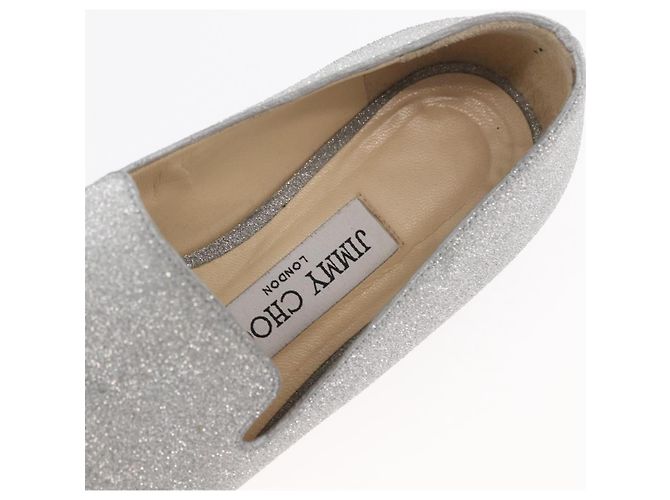 Pumps in pelle Jimmy Choo 34 1/2 Argento Auth 174629A - vista 29