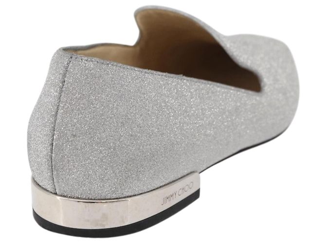 Pumps in pelle Jimmy Choo 34 1/2 Argento Auth 174629A - vista 3