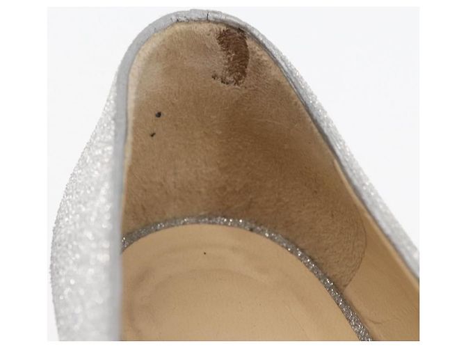 Pumps in pelle Jimmy Choo 34 1/2 Argento Auth 174629A - vista 32