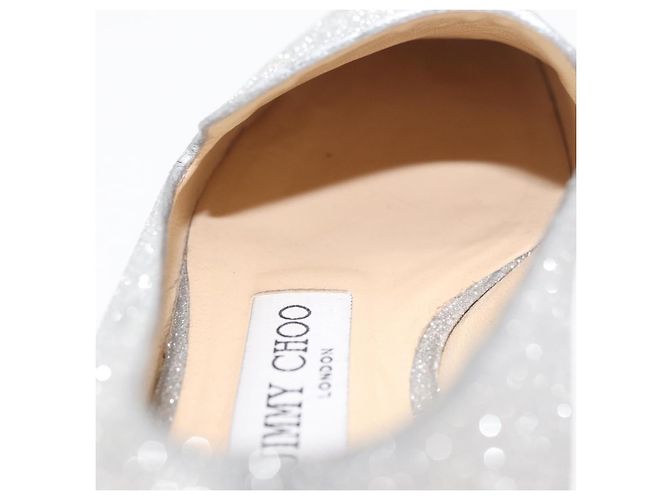 Pumps in pelle Jimmy Choo 34 1/2 Argento Auth 174629A - vista 33
