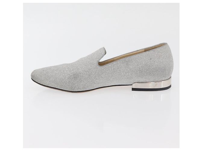 Pumps in pelle Jimmy Choo 34 1/2 Argento Auth 174629A - vista 5