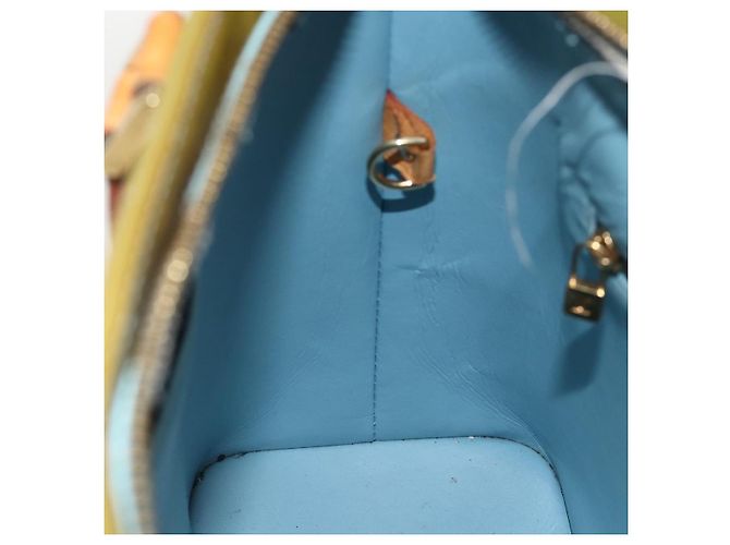 LOUIS VUITTON Borsa a Mano Monogram Vernis Houston Blu Baby M91005 LV Auth hk3630 Blu chiaro - vista 19