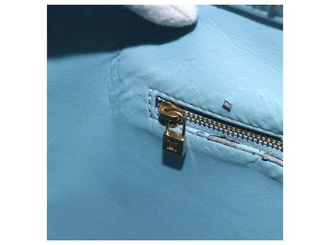 LOUIS VUITTON Borsa a Mano Monogram Vernis Houston Blu Baby M91005 LV Auth hk3630 Blu chiaro - vista 20