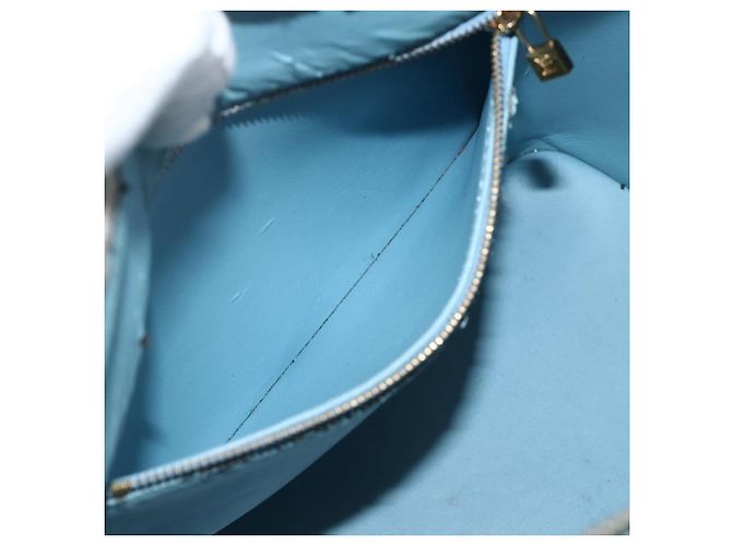 LOUIS VUITTON Borsa a Mano Monogram Vernis Houston Blu Baby M91005 LV Auth hk3630 Blu chiaro - vista 21