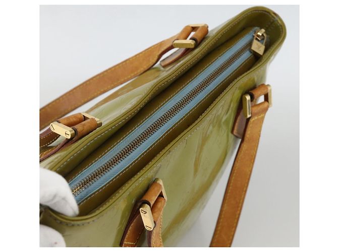 LOUIS VUITTON Borsa a Mano Monogram Vernis Houston Blu Baby M91005 LV Auth hk3630 Blu chiaro - vista 6