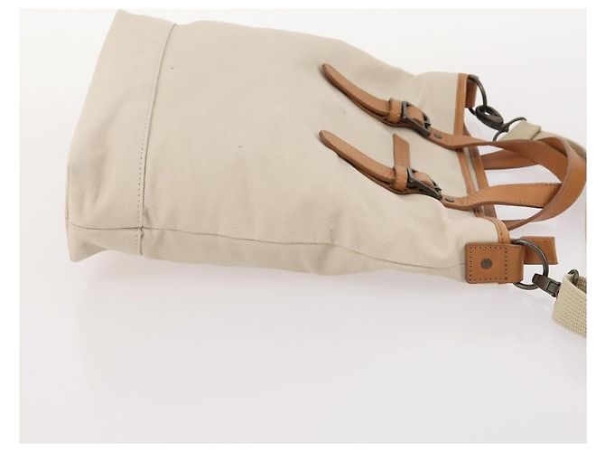 Borsa a mano in tela Burberrys Nova Check Blue Label 4 pezzi marrone beige Auth mr2152 - vista 11