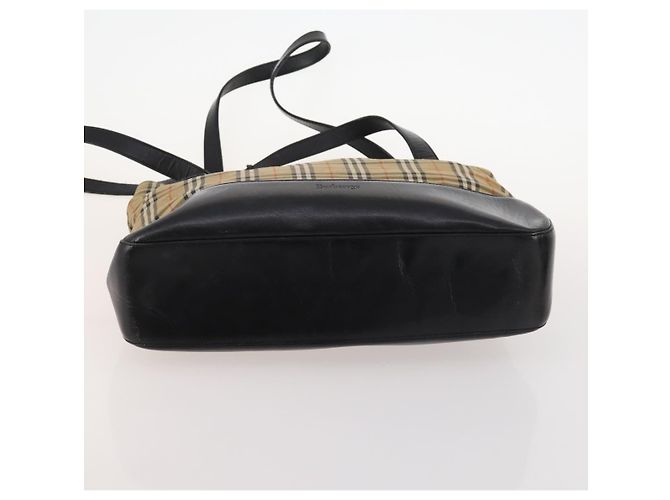 Borsa a mano in tela Burberrys Nova Check Blue Label 4 pezzi marrone beige Auth mr2152 - vista 19
