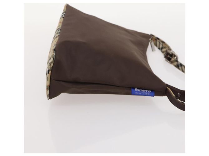 Borsa a mano in tela Burberrys Nova Check Blue Label 4 pezzi marrone beige Auth mr2152 - vista 23