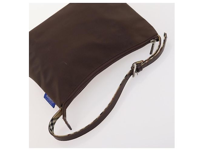 Borsa a mano in tela Burberrys Nova Check Blue Label 4 pezzi marrone beige Auth mr2152 - vista 24