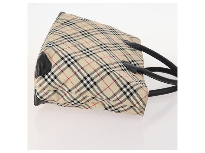 Borsa a mano in tela Burberrys Nova Check Blue Label 4 pezzi marrone beige Auth mr2152 - vista 4