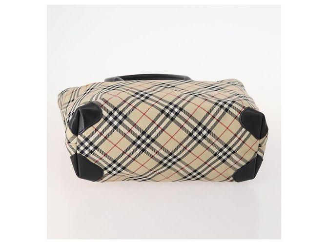 Borsa a mano in tela Burberrys Nova Check Blue Label 4 pezzi marrone beige Auth mr2152 - vista 6