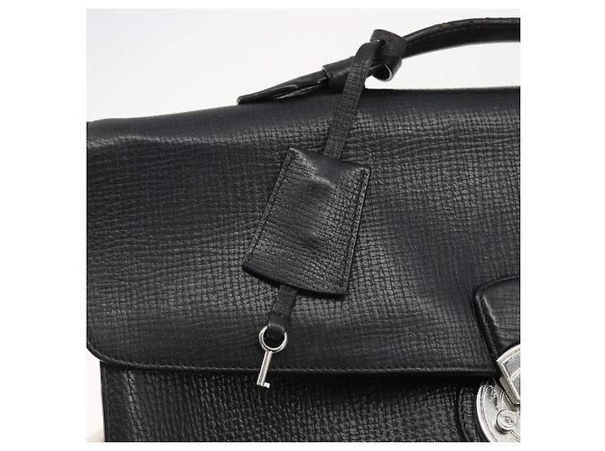 BALLY Borsa da lavoro in pelle nera argento Auth BSZ315 Nero - vista 10