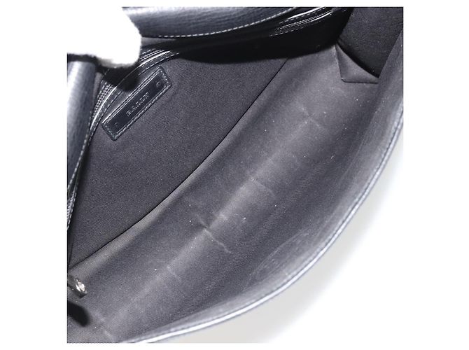 BALLY Borsa da lavoro in pelle nera argento Auth BSZ315 Nero - vista 11