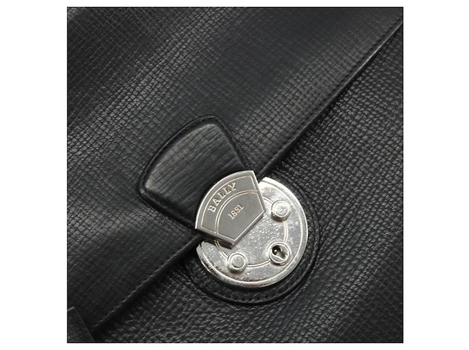 BALLY Borsa da lavoro in pelle nera argento Auth BSZ315 Nero - vista 17