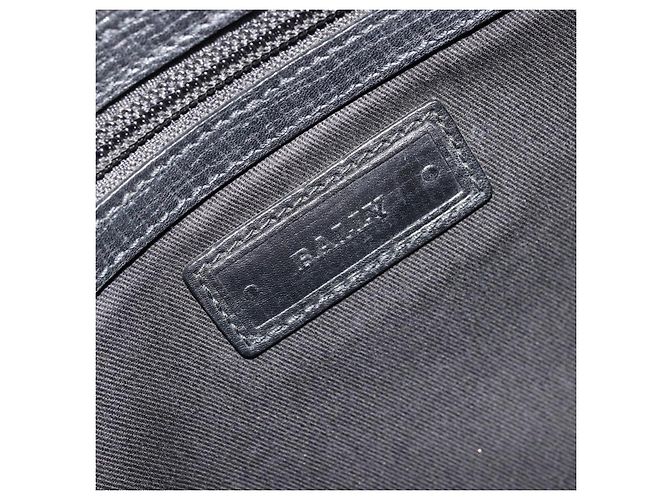 BALLY Borsa da lavoro in pelle nera argento Auth BSZ315 Nero - vista 19