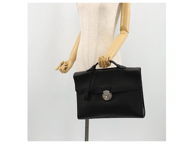 BALLY Borsa da lavoro in pelle nera argento Auth BSZ315 Nero - vista 24
