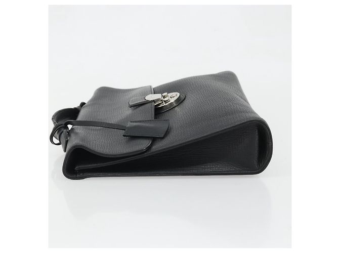 BALLY Borsa da lavoro in pelle nera argento Auth BSZ315 Nero - vista 4