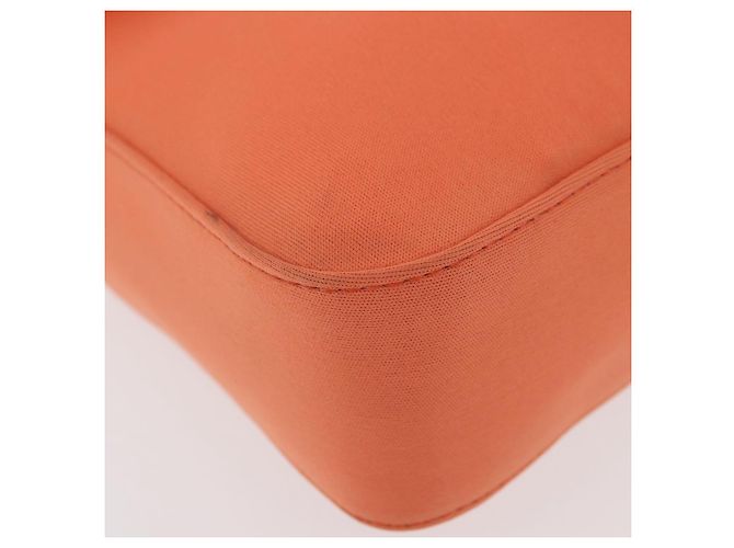 Borsa a Spalla FENDI Mamma Baguette Jersey Arancione Oro Auth am11272A D'oro - vista 14