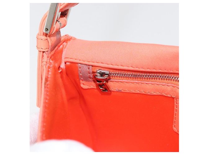 Borsa a Spalla FENDI Mamma Baguette Jersey Arancione Oro Auth am11272A D'oro - vista 23