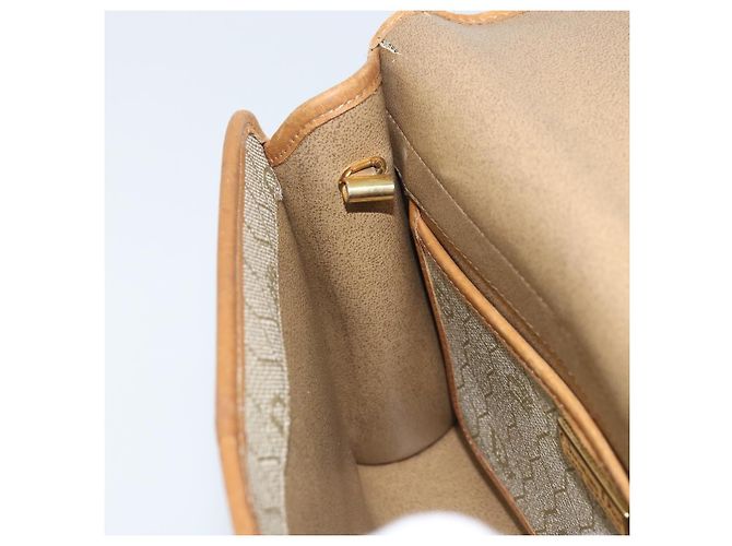 Christian Dior Borsa a spalla in tela a nido d'ape PVC beige oro Auth ARZ767 D'oro - vista 20