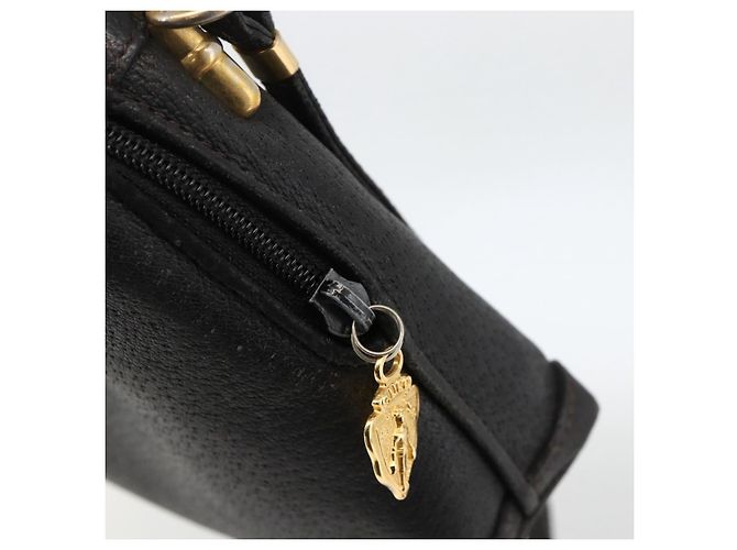 Borsa a Spalla in Pelle Nera e Oro GUCCI 007 115 4916 Auth 174376 Nero D'oro - vista 10