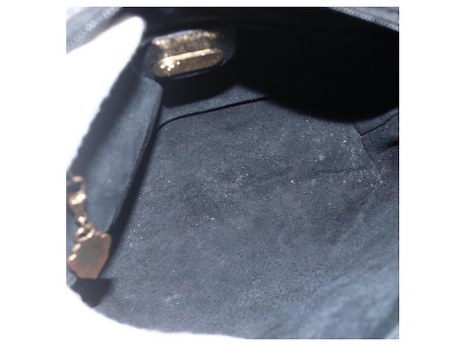 Borsa a Spalla in Pelle Nera e Oro GUCCI 007 115 4916 Auth 174376 Nero D'oro - vista 11