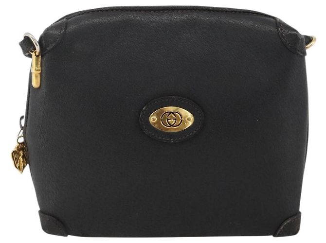 Borsa a Spalla in Pelle Nera e Oro GUCCI 007 115 4916 Auth 174376 Nero D'oro - vista 13