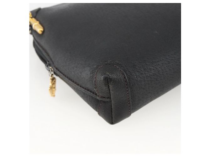 Borsa a Spalla in Pelle Nera e Oro GUCCI 007 115 4916 Auth 174376 Nero D'oro - vista 15