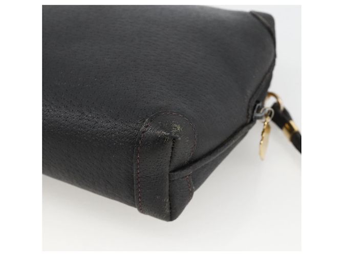 Borsa a Spalla in Pelle Nera e Oro GUCCI 007 115 4916 Auth 174376 Nero D'oro - vista 16