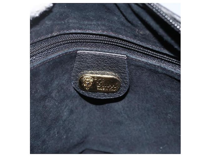 Borsa a Spalla in Pelle Nera e Oro GUCCI 007 115 4916 Auth 174376 Nero D'oro - vista 17