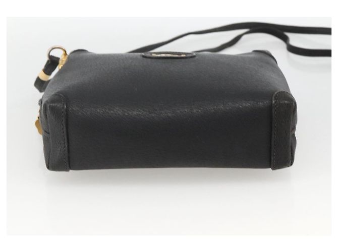 Borsa a Spalla in Pelle Nera e Oro GUCCI 007 115 4916 Auth 174376 Nero D'oro - vista 5