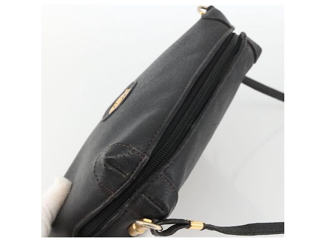 Borsa a Spalla in Pelle Nera e Oro GUCCI 007 115 4916 Auth 174376 Nero D'oro - vista 6