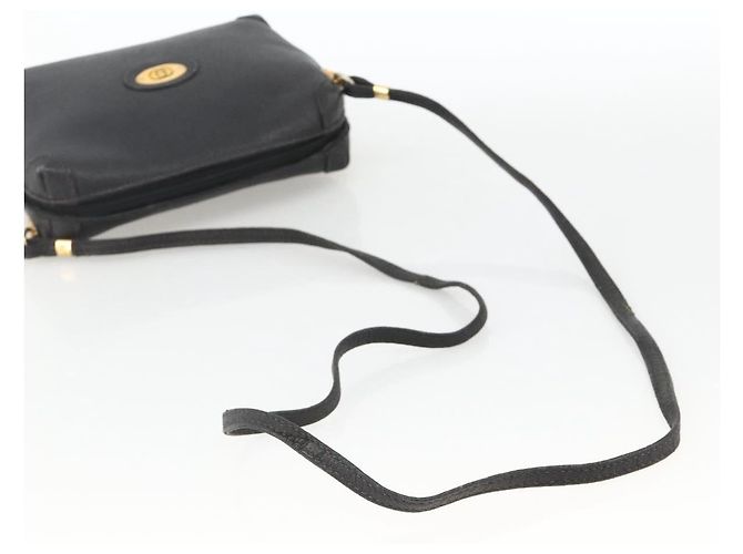 Borsa a Spalla in Pelle Nera e Oro GUCCI 007 115 4916 Auth 174376 Nero D'oro - vista 7