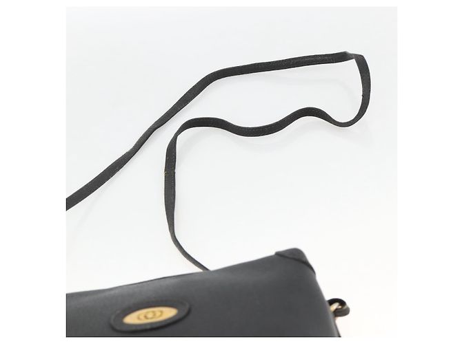 Borsa a Spalla in Pelle Nera e Oro GUCCI 007 115 4916 Auth 174376 Nero D'oro - vista 8