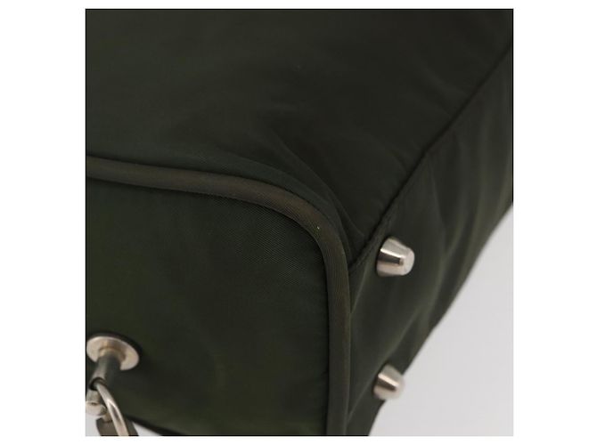 PRADA Borsa a mano in nylon khaki argento Auth ARZ822 Cachi - vista 14