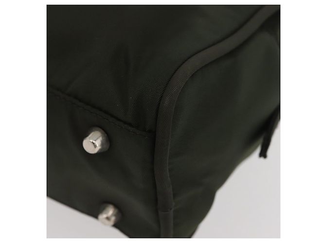 PRADA Borsa a mano in nylon khaki argento Auth ARZ822 Cachi - vista 15