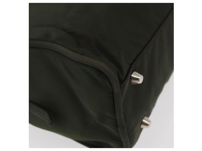 PRADA Borsa a mano in nylon khaki argento Auth ARZ822 Cachi - vista 16