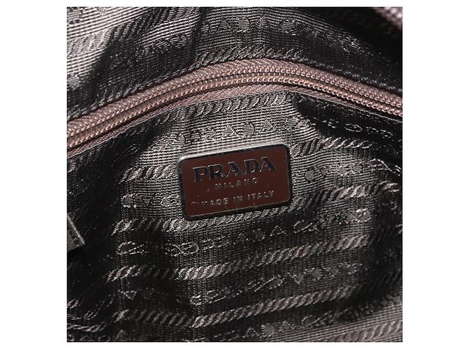 PRADA Borsa a mano in nylon khaki argento Auth ARZ822 Cachi - vista 19