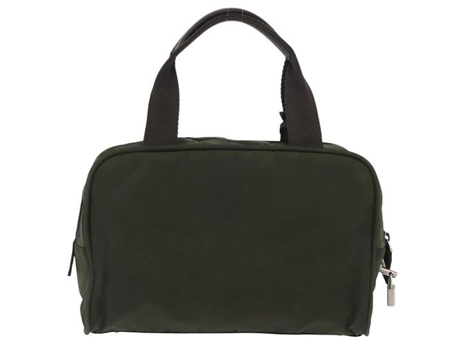 PRADA Borsa a mano in nylon khaki argento Auth ARZ822 Cachi - vista 2