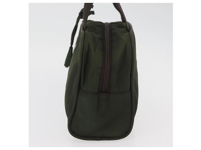 PRADA Borsa a mano in nylon khaki argento Auth ARZ822 Cachi - vista 3