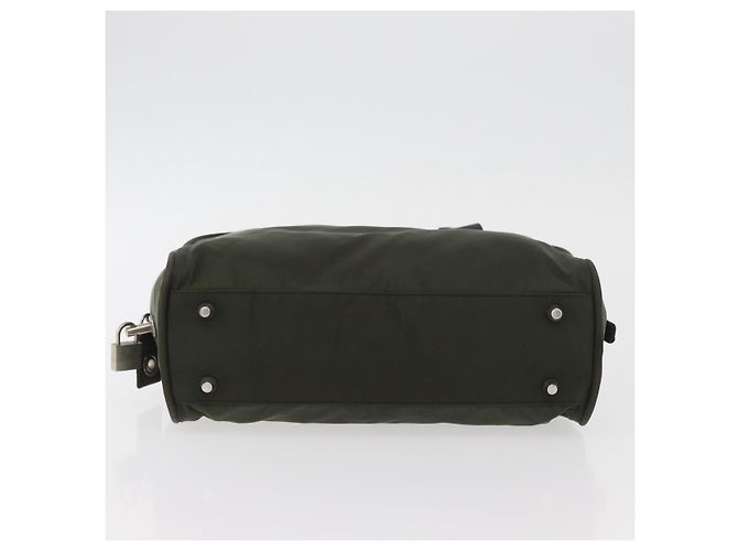 PRADA Borsa a mano in nylon khaki argento Auth ARZ822 Cachi - vista 5