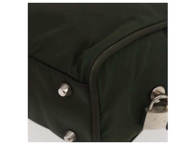 PRADA Borsa a mano in nylon khaki argento Auth ARZ822 Cachi - vista 9