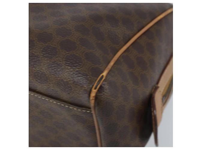 Céline Borsa a mano in tela Macadam CELINE in pelle PVC marrone oro Auth YKZ044 D'oro - vista 14