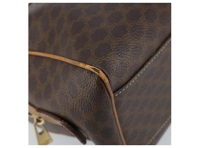 Céline Borsa a mano in tela Macadam CELINE in pelle PVC marrone oro Auth YKZ044 D'oro - vista 15