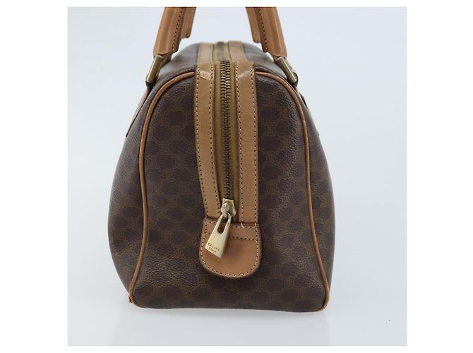 Céline Borsa a mano in tela Macadam CELINE in pelle PVC marrone oro Auth YKZ044 D'oro - vista 3